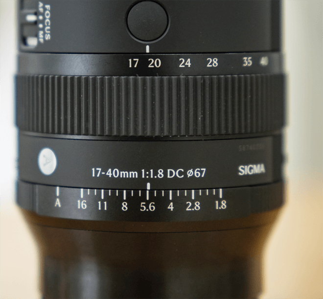 Sigma 17-40mm F1.8