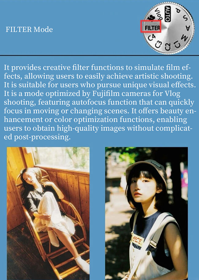 The modes of Fujifilm cameras