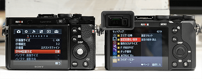 Comparison between Sony a7CR and RX1R III